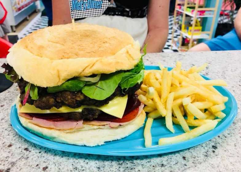 Burgers and Fries at Mel's Diner in Kingaroy