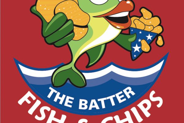 The Batter Fish and Chips Shop Logo