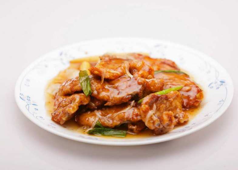 Pork Spare Ribs in Plum Sauce — at Chinese Holiday Restaurant.