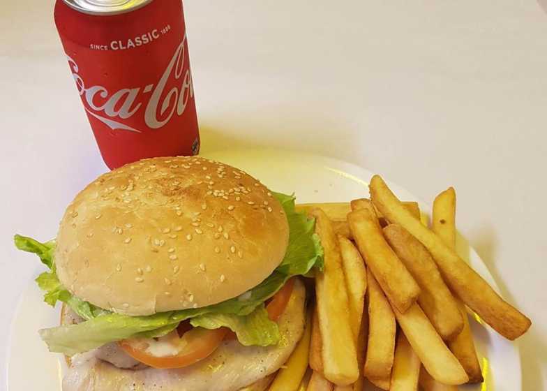Barra Shak Burger Chips and Drink