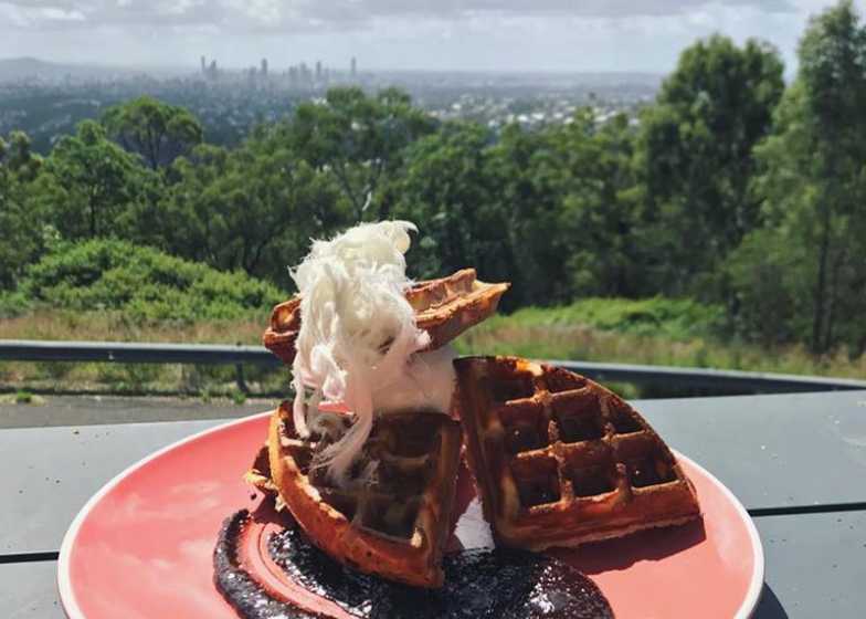 Waffles with a view