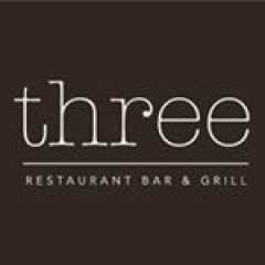 Three Restaurant Bar and Grill Logo