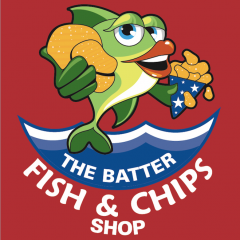 The Batter Fish and Chips Shop Logo