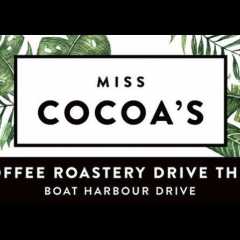 Miss Cocoa's Coffee Roastery Drive Thru Logo